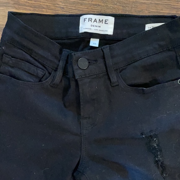 Frame le skinny de Jeanne crop Iord noir size 23 - Picture 3 of 9